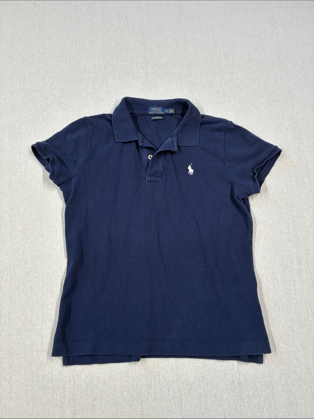 Ralph Lauren classic skinny polo shirt medium/navy blue